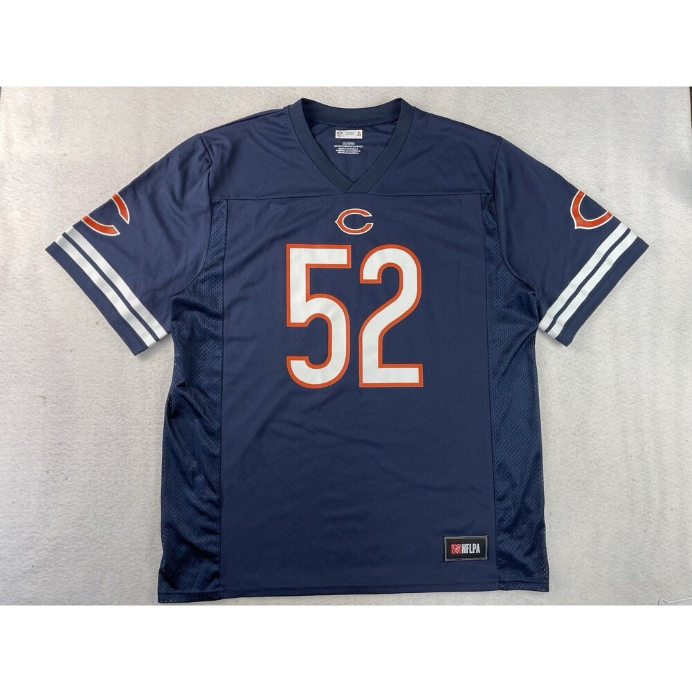 NFL Team Apparel XL Navy Blue Chicago Bears #52 Khalil Mack NFLPA Jersey
